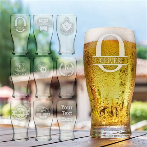 Personalised Pint Glass Custom Beer Glass Engraved Glass Etsy Uk