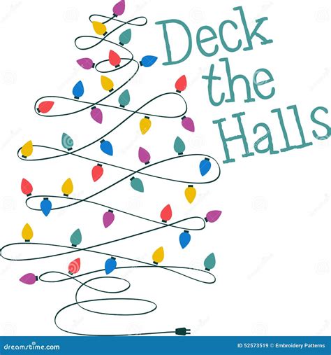 Deck The Halls stock vector. Image of bulb, holidays - 52573519