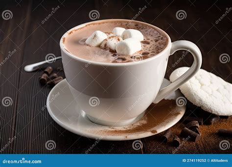 Hot Chocolate And Cocoa Mug Filled With Creamy Indulgent Hot Chocolate Stock Photo Image Of