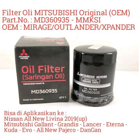 Jual Oil Filter Oli MITSUBISHI OEM Outlander Original MD 360935 MMKSI