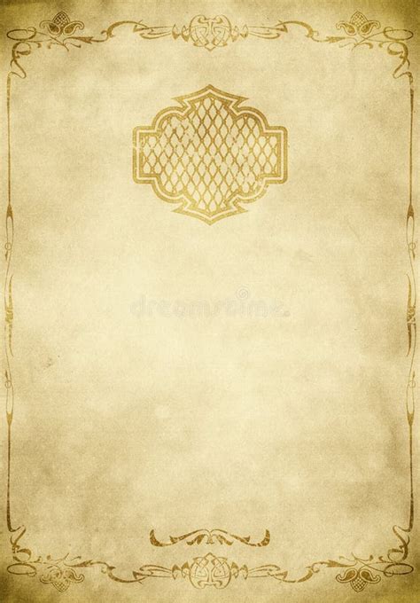 Old Paper Background With Decorative Vintage Border Stock Image