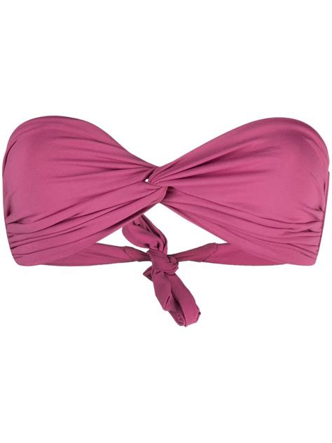 Buy LA REVECHE Amelie Twisted Bikini Top Pink At 5 Off Editorialist