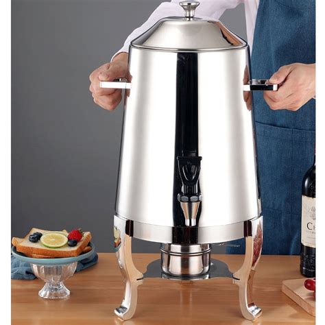 Gallons Stainless Steel Warmer Server Coffee Chafer Urn Beverage Dispenser For Hot Cold