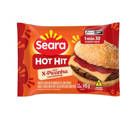 Sanduíche Hot Hit Sabor X Picanha Ketchup Seara 145g