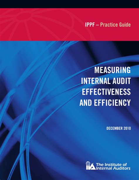 Measuring Internal Audit Effectiveness And Efficiency