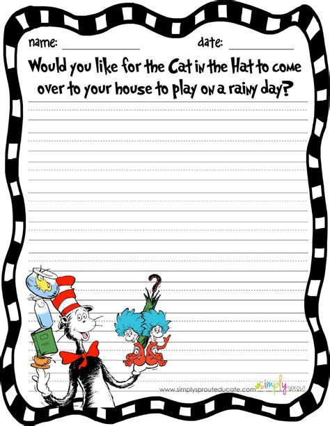 Printable Cat In The Hat Activities