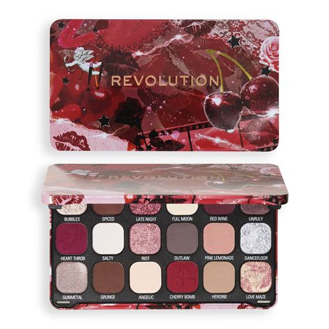 Revolution Forever Flawless Eyeshadow Palette Cherry Rebel Red ...