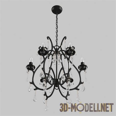 3D модель – Кованая люстра и бра Celeste Pottery Barn