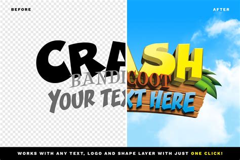 Crash Bandicoot Text Effect PSD Logo Style | Hyperpix