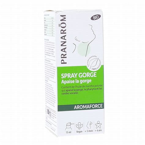 Pranarom Aromaforce Spray Gorge Bio Ml Pharmacie Prado Mermoz