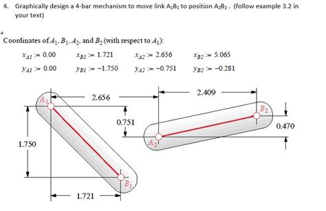 Solved Graphically Design A Bar Mechanism To Move Link Chegg