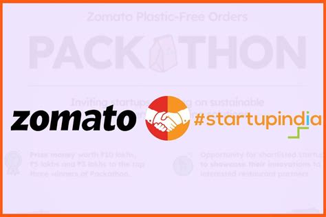 Zomato Collaborates with Startup India for Plastic-Free Orders Packathon