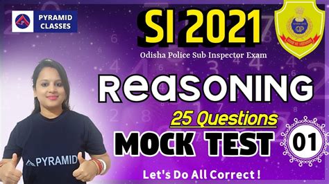 Odisha Police Si 2021 Exam Reasoning Mock Test Police Subinspector