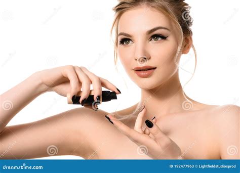 Belle Femme Blonde Nue Avec Le Maquillage Image Stock Image Du Beau Caucasien 192477963