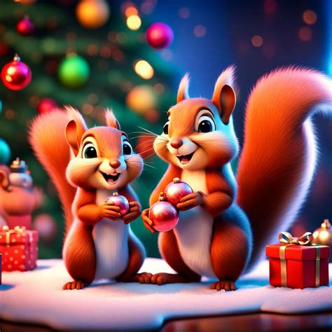 Holiday Squirrels 🐿️ Ai Generated Artwork Nightcafe Creator