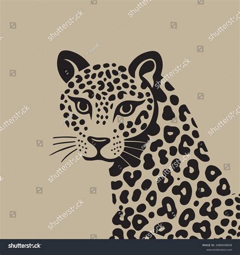 Vector Illustration Leopard Nude Background This Stock Vector Royalty Free