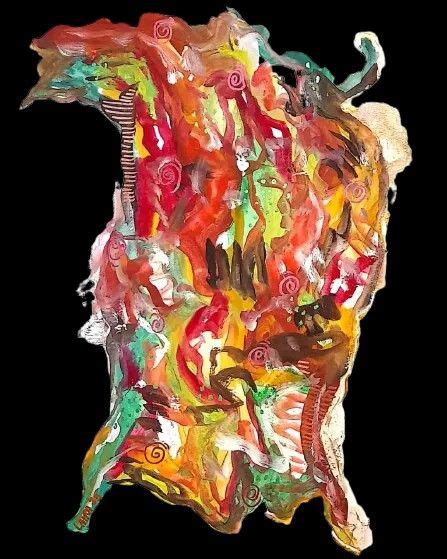 Nude Abstract Painting Gouache On Watercolor Paper Art Nude Abstract Abstract Painting