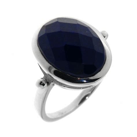 Bague Lapis Lazuli Ovale Taille Dome X Mm Ref