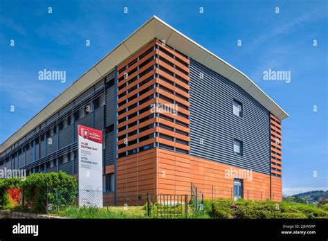 Modern architecture building the Lycée Régional Delphine Gay in Bourganeuf Creuse 23