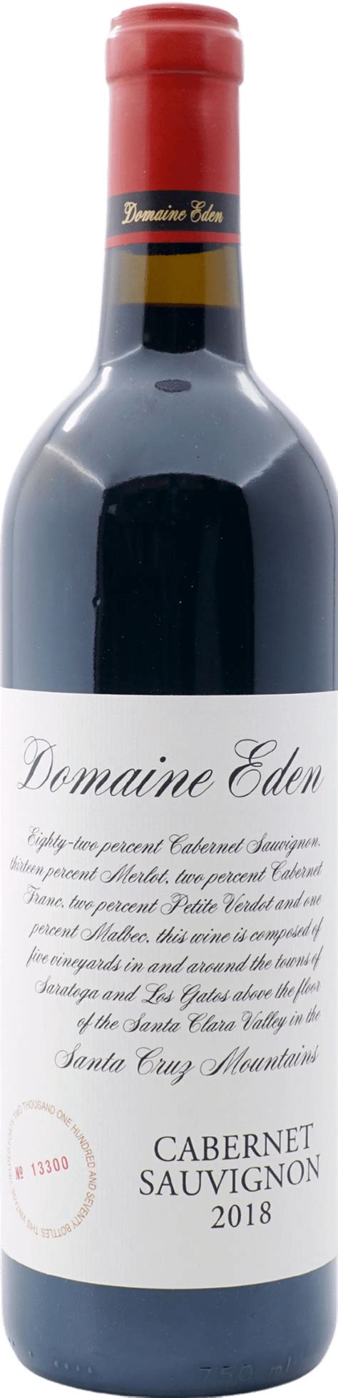 Domaine Eden 2018 Cabernet Sauvignon Santa Cruz Mountains USA