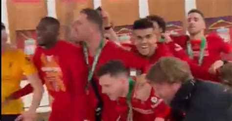 Inside Liverpool S Dressing Room Celebrations Following Their Carabao Cup Final Victory Over