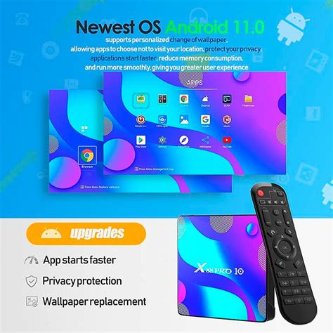 X88 PRO 10 4GB/64GB, Android 10, RK3318, Dual-band WiFi, Bluetooth ...