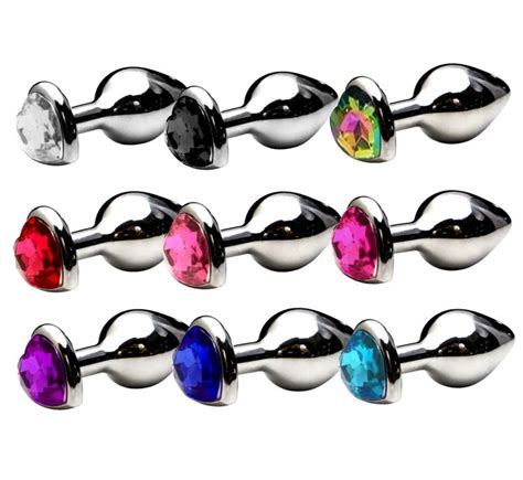 Plug Anal Pequeno Pedra Em Formato De Coração Importação