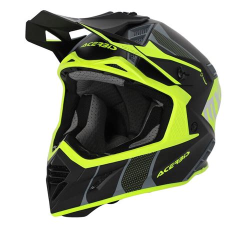 CAPACETE ACERBIS X TRACK PRETO AMARELO FLUOR