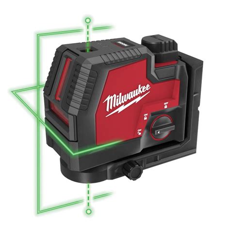 MILWAUKEE 3522-21 USB Rechargeable Green Cross Line & Plumb Points ...