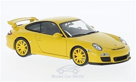 Miniature Porsche Gt Minichamps Jaune Mit Jauneen