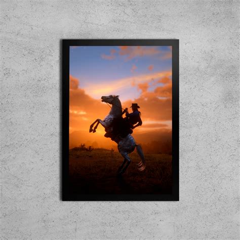 Quadro Gamer Decorativo Red Dead Redemption Moldura X Cm