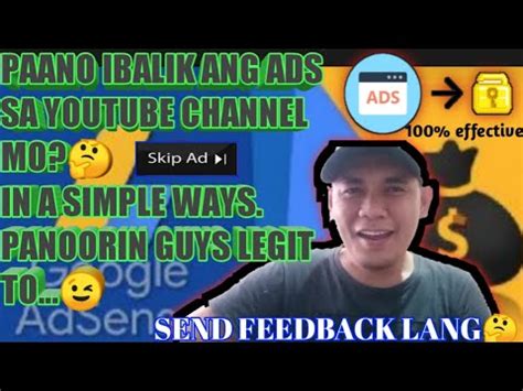 Paano Ibalik Ang Nawalang Ads Sa Youtube Channel Mo Legit Problem