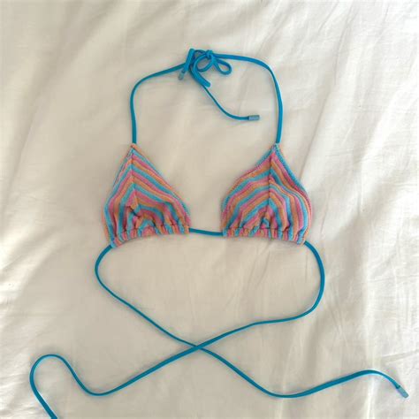 Triangl Vinca Sherbet Stripe Bikini Set Size Depop