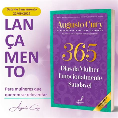 Livro Augusto Cury 365 Dias Da Mulher Emocionalmente Saudável 365