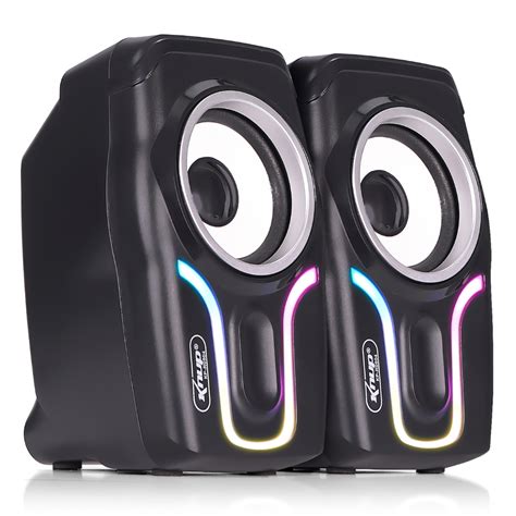 Caixa De Som Gamer Speaker W Rms Real Est Reo Alto Falante Led Rgb