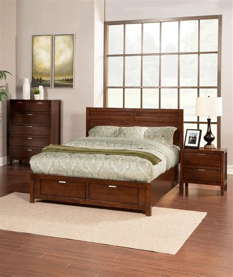 White & Ebony Full Size Storage Bedroom Set 5 w/Chest Rutger by ...