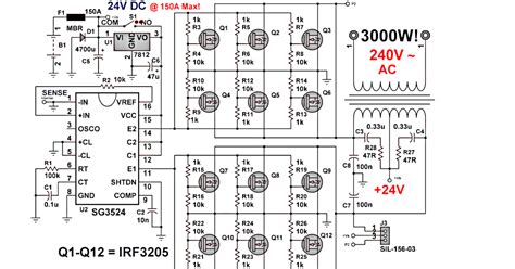 3000W Power INVERTER with SG3524 PWM IC| High Current Capacity