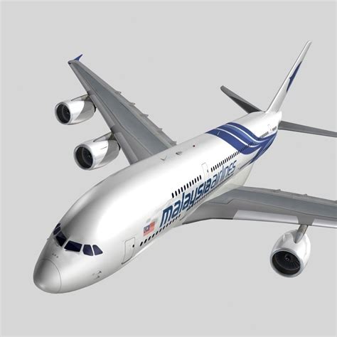 Airbus A 380 Malaysia Airlines 3d Model Cgtrader