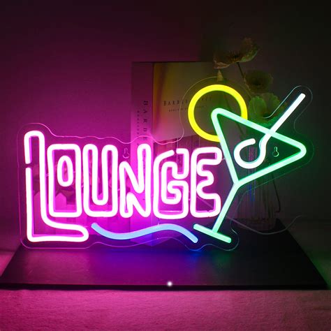 Cocktails Lounge Neon Sign Colorful Led Neon Lights For Wall Decor Usb Light Up Signs Home