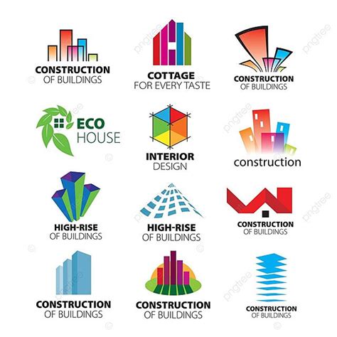 Assortment Of Construction And Home Improvement Vector Logos Vector ...