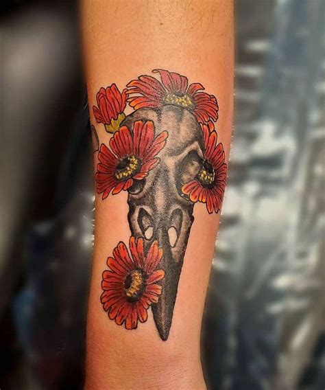 30 Unique Raven Skull Tattoos Make You Attractive Xuzinuo