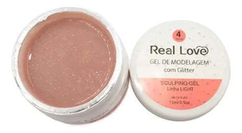 Gel Modelagem Unha Real Love Glitter Nude Ml MercadoLivre