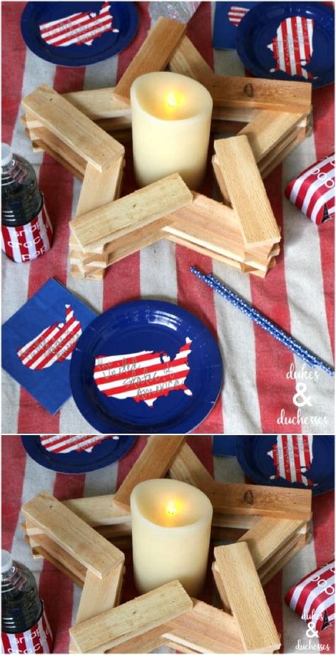 16 DIY Rustic Wooden Fourth Of July Decor Ideas