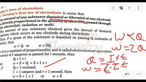 Electrochemistry Part 6 Faradays Law Youtube