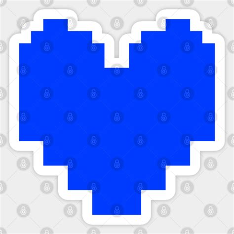 Undertale Blue Heart Pocket - Undertale - Sticker | TeePublic