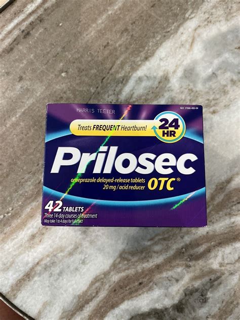 Prilosec Otc Frequent Heartburn Acid Reducer Tablets 42 Ct Exp 42025