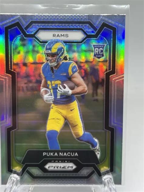 Carte Recrue Puka Nacua Los Angeles Rams Panini Prizm Argent