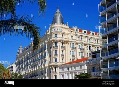 Cannes France Apr View Of The Carlton Hotel A Historic