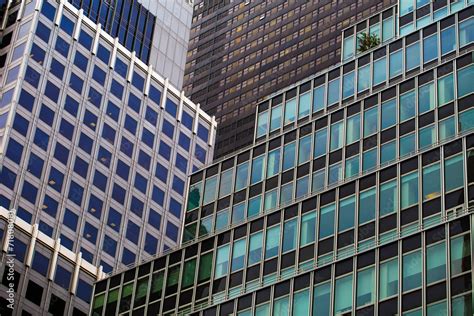 Skyscrapers office buildings in New York City Stock Photo | Adobe Stock