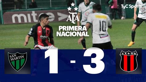 San Martín SJ 1 3 Defensores de Belgrano Primera Nacional Fecha